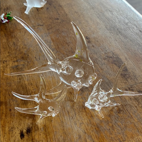 Other - Clear Glass Fish Figurines